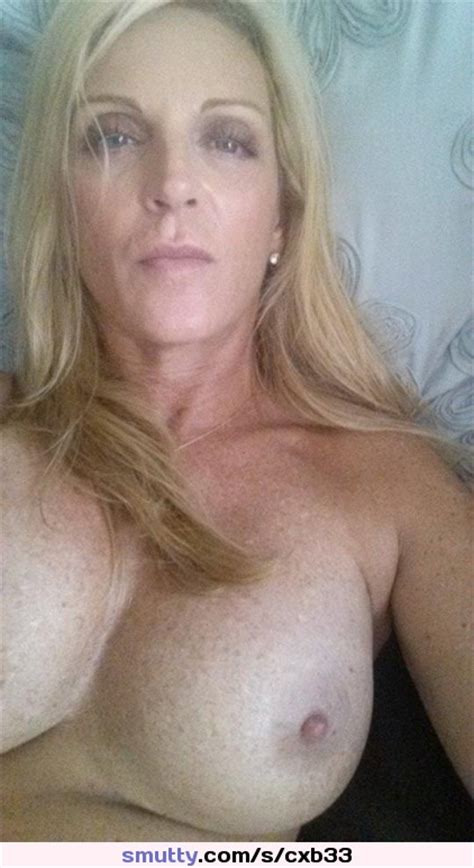 blonde milf topless mature freckled naturaltits braless