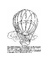 Gondola Balloon Flight States United Air Hot First Crayola Coloring sketch template