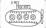 Submarine Svg sketch template