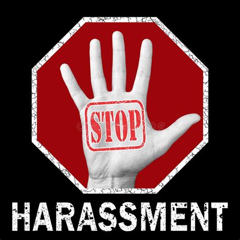Sexual Harassment Warning Sign Symbol Illustration Stock