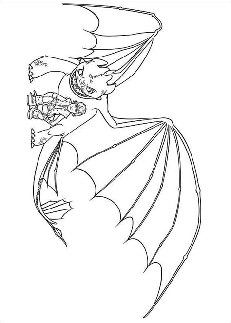 colouring page   train  dragon toothless kleurplaten voor