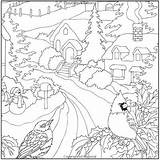 Coloring Winter Wonderland Pages Printable Color Getcolorings Colorings sketch template