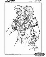 Aztec Warrior Coloring Getcolorings Pages Mythology Color Printable Chest Designs April sketch template