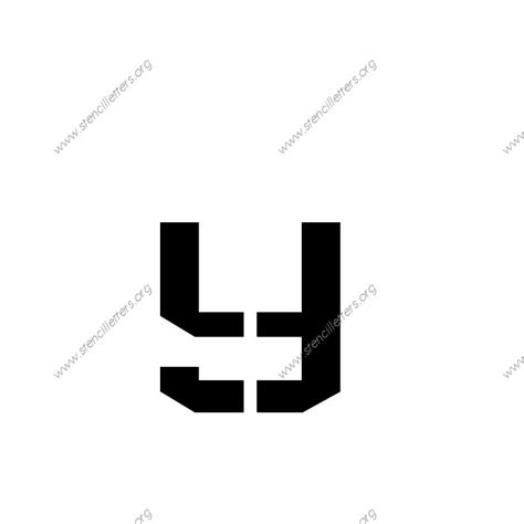 square block elegant uppercase lowercase letter stencils