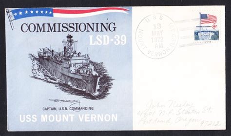 Uss Mount Vernon Lsd 39 Commissioning Naval Cover