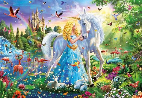 Jigsaw Puzzle The Princess And The Unicorn 1000 Piece