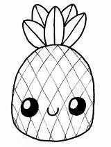 Pineapple sketch template