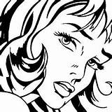 Lichtenstein Roy Coloring Pages Girl Getcolorings Crying sketch template