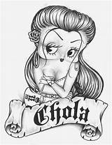 Chola Chicano Drawing Cholo Drawings Lowrider Dibujos Cholas Girl Tattoo Designs Cholitos Arte Aztec Tattoos Draw Gangsta Clown Sketch Getdrawings sketch template
