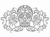 Coloring Dead Skull Pages Roses Sugar Printable Rose Calavera Skulls Print Colouring Sheets Girl Kids Mexican Color Adult Drawing Adults sketch template