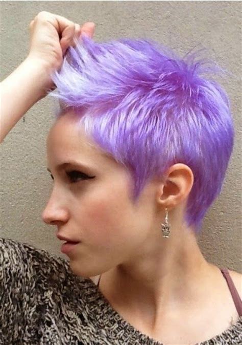 48fd2c6ea7ece2d47399e16bedd68530 Short Lavender Hair Purple Pixie Cut