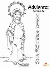 Esperanza Adviento Virgen sketch template