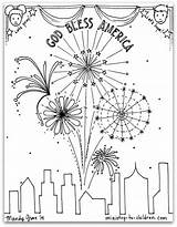 Coloring Patriotic Bless sketch template