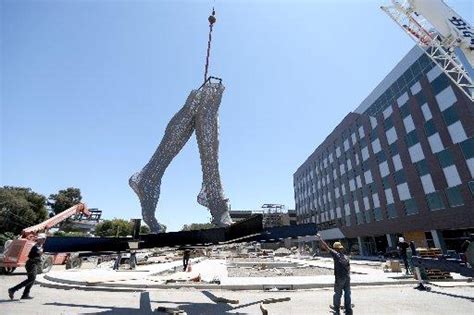 55 foot nude female sculpture takes shape near east bay bart station