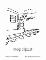 Trains Homeschooling Signal sketch template