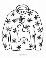 Christmas Sweater Coloring Pages Teach Beside sketch template