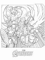 Avengers Ultron Pages Marvel Coloring Super sketch template