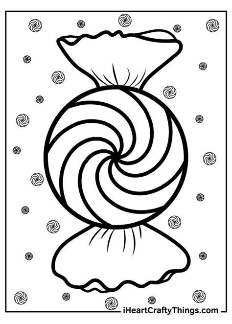 christmas candy coloring pages