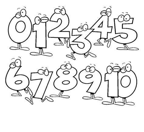 printable number coloring pages  kids