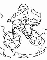 Bmx Coloring Bike Pages Mountain Sports Coloriage Colouring Bicycle Biking Color Printable Velo Sport Kids Dessin Drawing Rugby Children Equipment sketch template