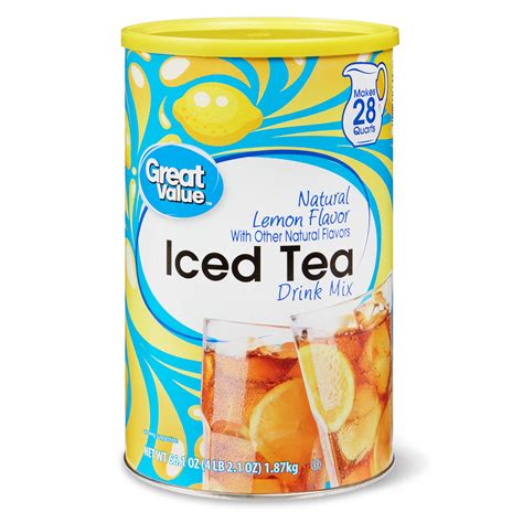 great  natural lemon flavor iced tea drink mix  oz walmartcom