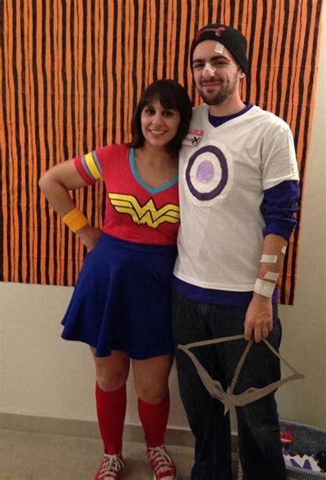 wonder woman and hawkeye homemade halloween couples costumes popsugar love and sex photo 53