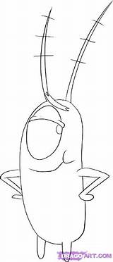 Plankton Spongebob Draw Drawing Step Coloring Zooplankton Pages Characters Cartoon Printable Drawings Squarepants Easy Paintingvalley Ocean Sea Nickelodeon Kids Hellokids sketch template