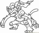 Infernape Coloriage Monferno Pokémon Coloringpages101 Luxe Zoroark sketch template