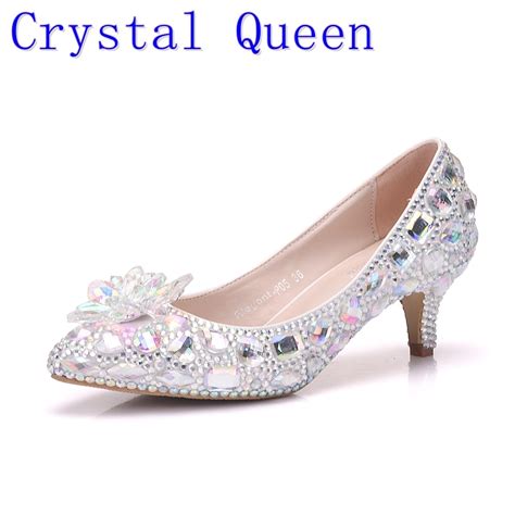 crystal queen cm thick heel crystal women shoes pumps cm rhinestone heels silver rhinestone