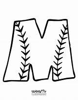 Baseball Softball Coloring Alphabet Printable Letter Letters Pages Sheets Kids Activities Crafts Clipart Print Clip Template Cliparts Woojr Jr Preschool sketch template
