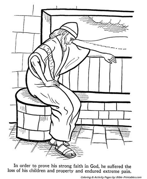 patience  job  testament coloring pages bible printables