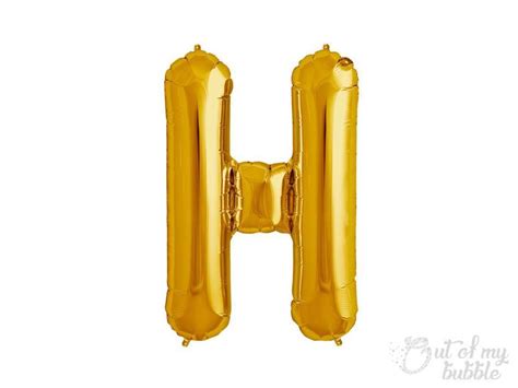Outofmybubble Gold Balloons Letter H