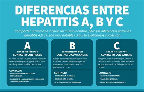 ¿cuáles Son Las Diferencias Entre Las Hepatitis A B Y C Portal Del