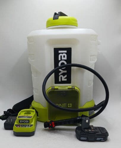 Ryobi One P2860 4 Gal Backpack Sprayer W Charger And 2ah Battery