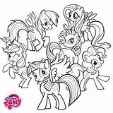 Mlp Pony Mane Equestria Ponies Dash sketch template
