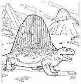 Dimetrodon Coloring Popular sketch template