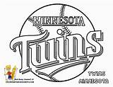 Coloring Minnesota Yankees Mlb Cubs Vikings Dodgers sketch template
