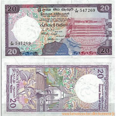 Billet De Banque Sri Lanka Pk N° 93 De 20 Rupees