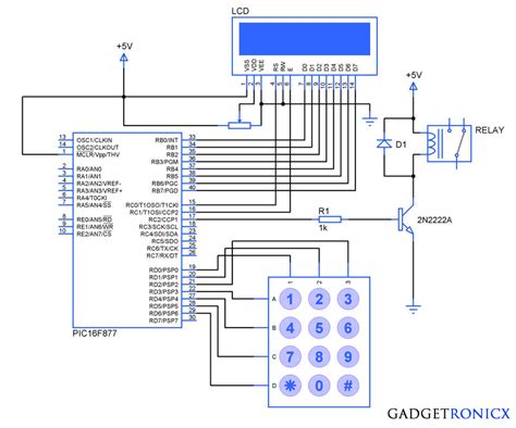 electronic code locking system  pic  mircocontroller gadgetronicx