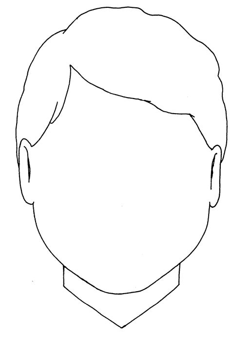 boys blank face template clip art library
