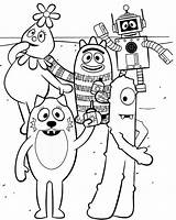Gabba Yo Coloring Pages Characters Kids Little Sing Encourage Dance sketch template
