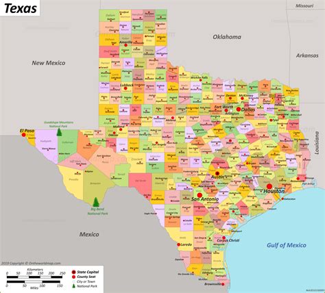texas state map usa maps  texas tx