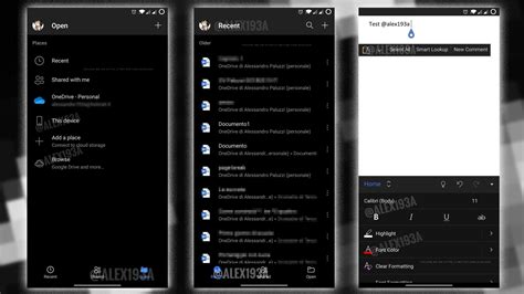 microsoft office android apps  access  dark mode