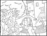 Courtyard Coloring Designlooter Fell Stopped Looked Everyone Piece Into Large sketch template