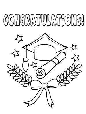 printable graduation coloring cards cards create  print