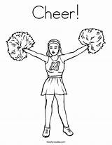 Coloring Cheerleading Pages Popular sketch template