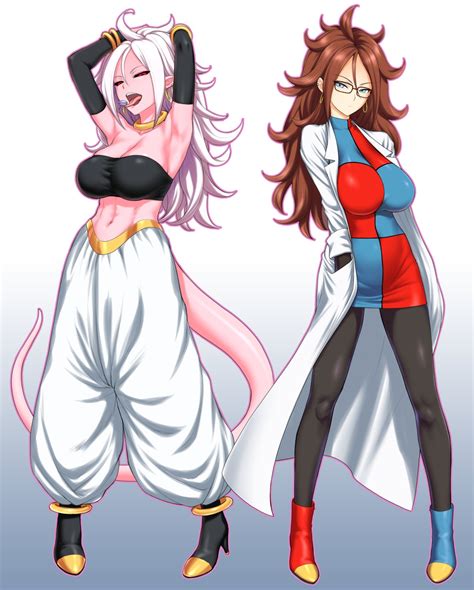 dragon ball fighterz android 21 majin android 21 cleavage dress heels