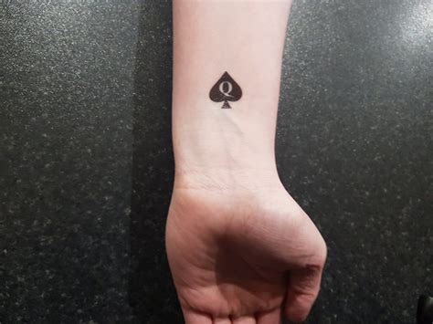 Mini Queen Of Spade Tattoos For Hotwife Cuckold Etsy