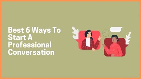 ways  start  professional conversation