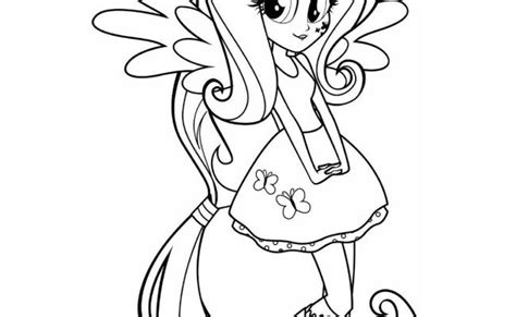 fluttershy coloring pages  kids fluttershy equestria girls coloring